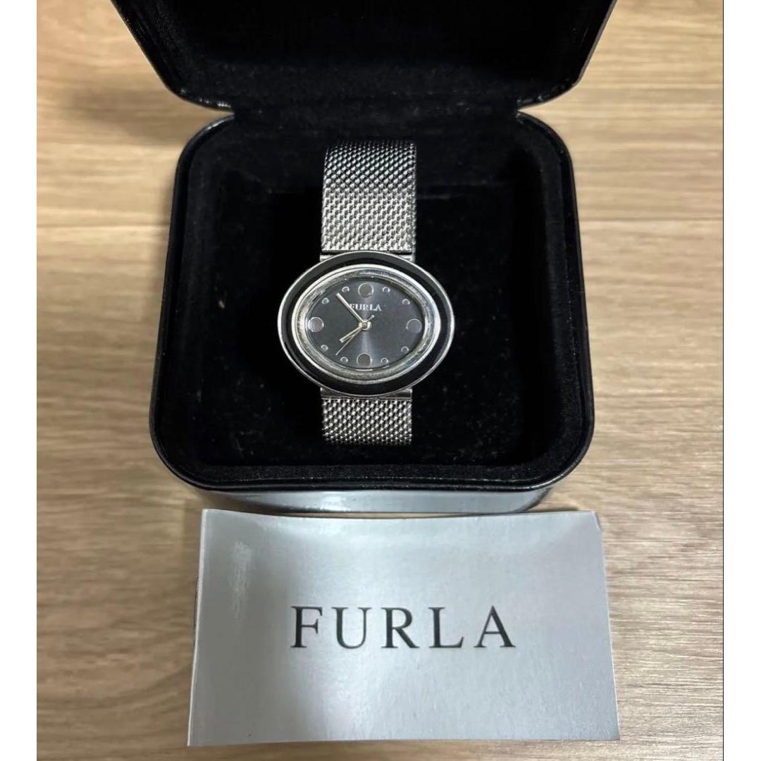 Used Used FURLA watch black black dial with box Furla