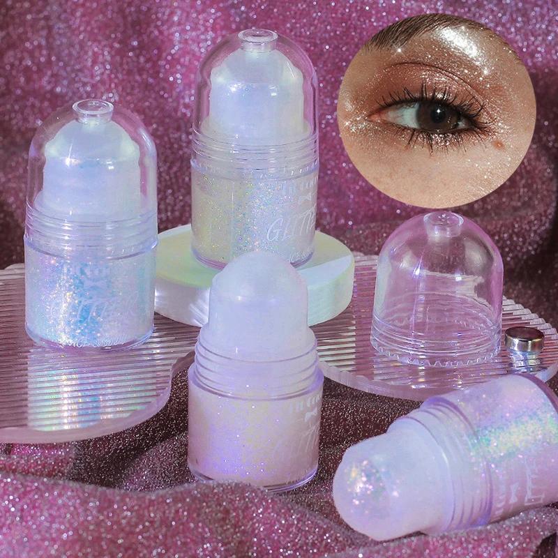 Paillettes roulantes Gel pailleté Peinture pour le visage et le corps Brillant liquide nacré Fard à paupières Illumine la scène Maquillage Décoration