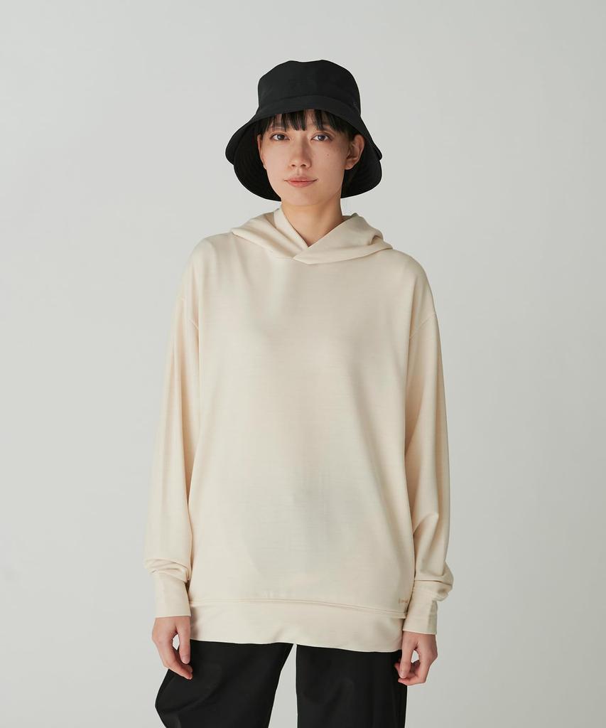 Snow Peak Wool Sweatshirt Hoodie and Size L SW-24AU011, Men's Women's, Oatmeal,