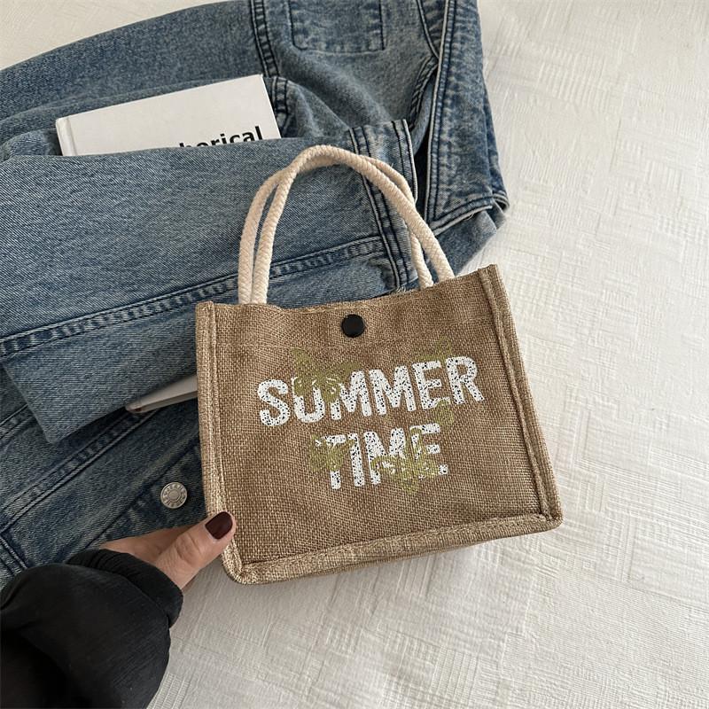 2024 New Canvas Small Bag Women's Tote Bag Street Fashion Commuter Casual Handbag