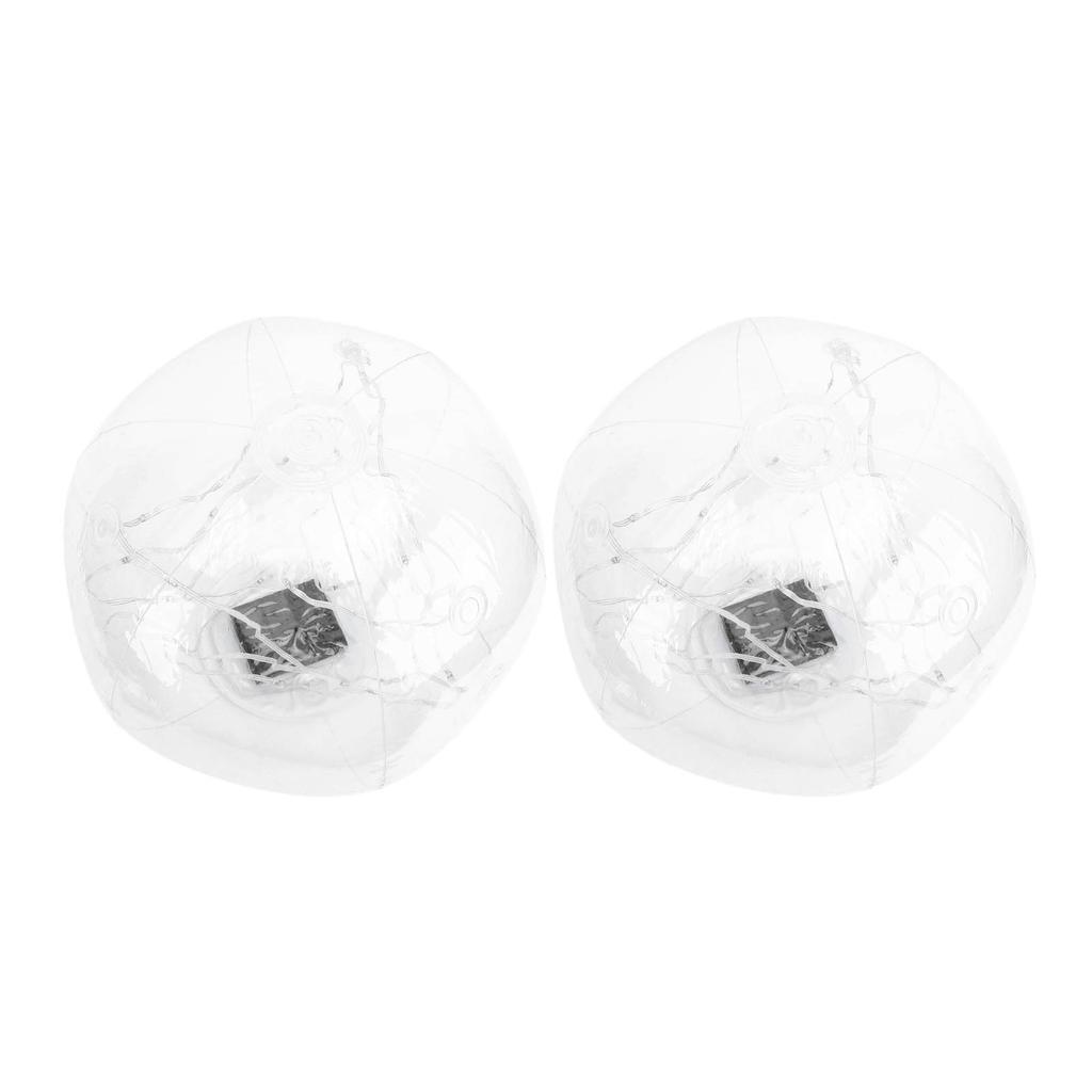 2pcs Floating Pool Lights Solar Powered 13.78in Inflatable Glow Balls for Pool Solar Floating