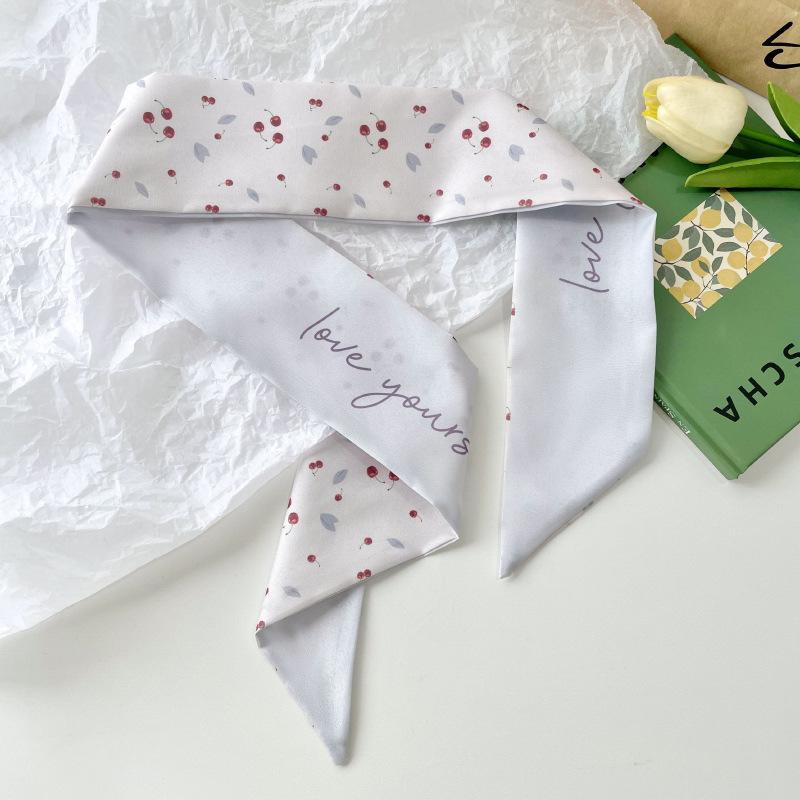 Long silk scarf, high-end new versatile hair tie streamer, atmosphere ribbon, spring and summer decorative scarf, tied bag streamer
