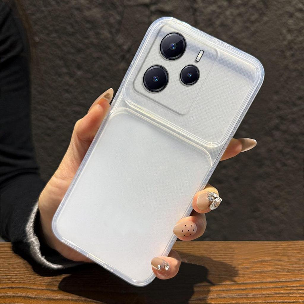 Split Dual Panel Matte Clear Case for Xiaomi Redmi Note 14 5G 4G Large Independent Camera Window Anti-Yellow Shockproof Protective Cover
