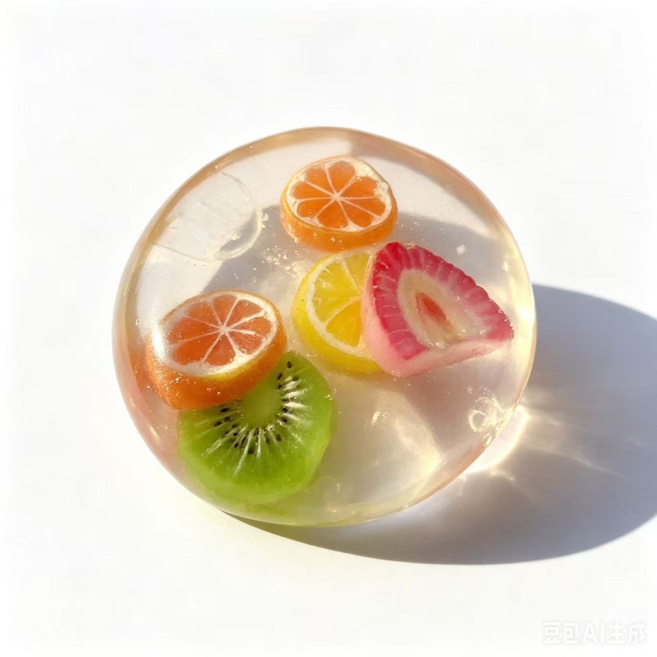 Fruit Kokosnoot Bal Decompressie Speelgoed Doorschijnende Bal Kan Gevormd Worden En Stuitert Niet Volwassen Taba Sensorisch Speelgoed Kinderen Cadeaus beige