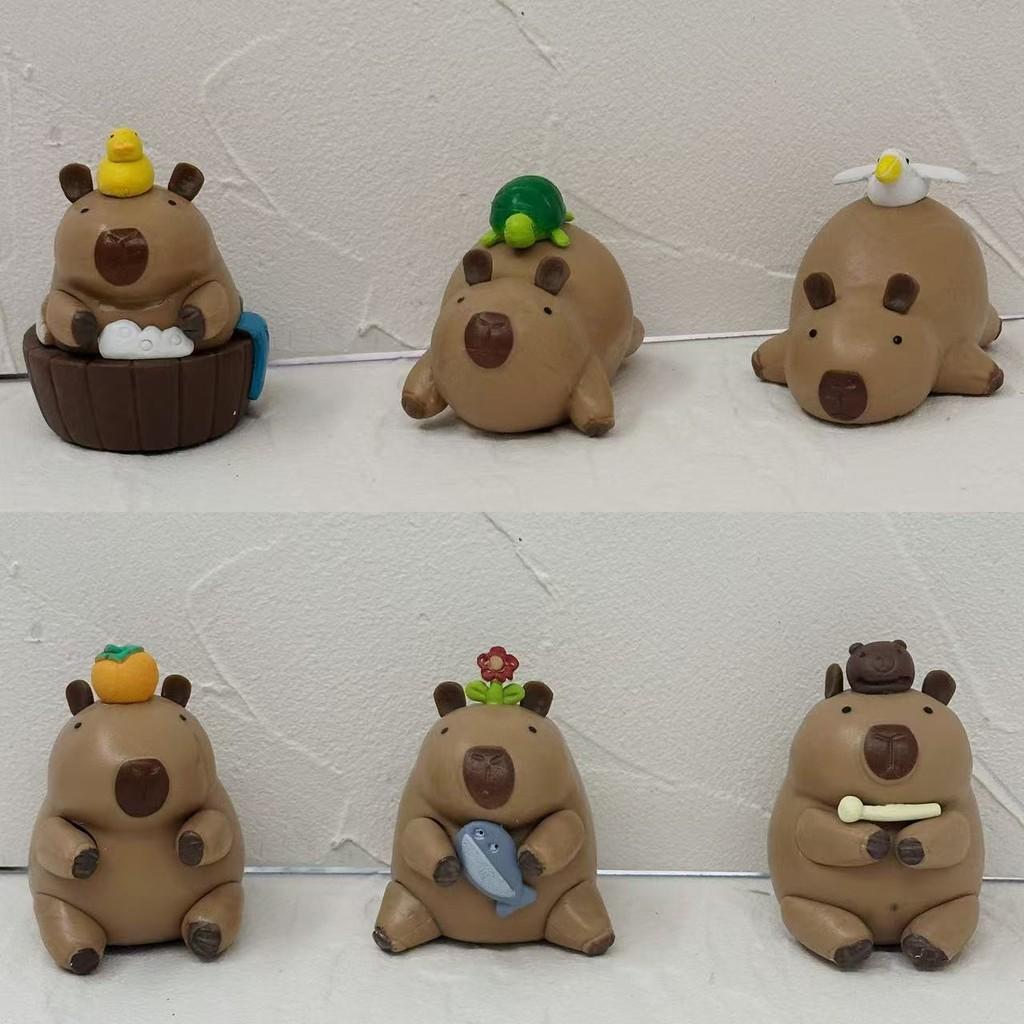 Handcrafted Capybara Figurine Pvc Collectible Desk For Animal Enthusiasts