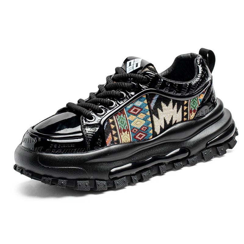 

Platform casual shoes spring and autumn new men s models heightened breathable trend personalized low-top lace-up student sports men s shoes 39