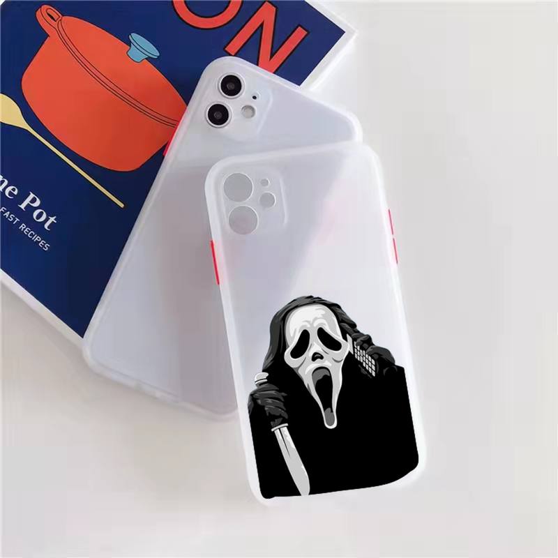 Ghostface Horror Scream Art Pattern Phone Case Matte Transparent For IPhone 11 13 14 Mini 12 Pro Max Xs Plus