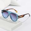 New Retro Pilot Oversized Square Sunglasses For Women Men Fashion Luxury Desiger Sun Glasses Trending UV400 Eyeglasses