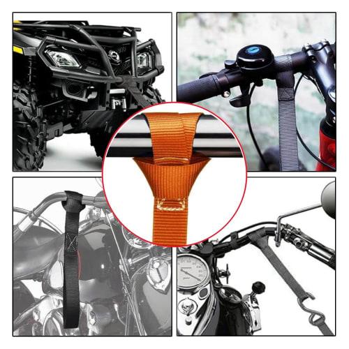 GYWHOOFT Set of 4 Tie-Down Straps for Transport, Cargo Tie-Down Straps with Soft Loops, Multi-Purpose Tie-Down Straps for Packaging, Bicycles, Motorcy