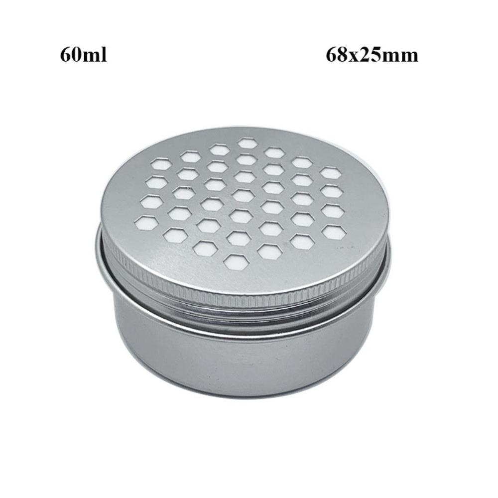 

Aluminum Tin Metal Container Cosmetic Face Eye Cream Packing Empty Can Lip Balm Candle Jar Soap Storage Can HollowOut with Holes