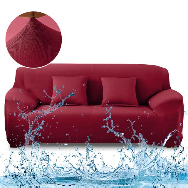 Waterproof Elastic Sofa Covers L Shaped Corner Armchair Slipcovers Solid Colour Living Room Protector
