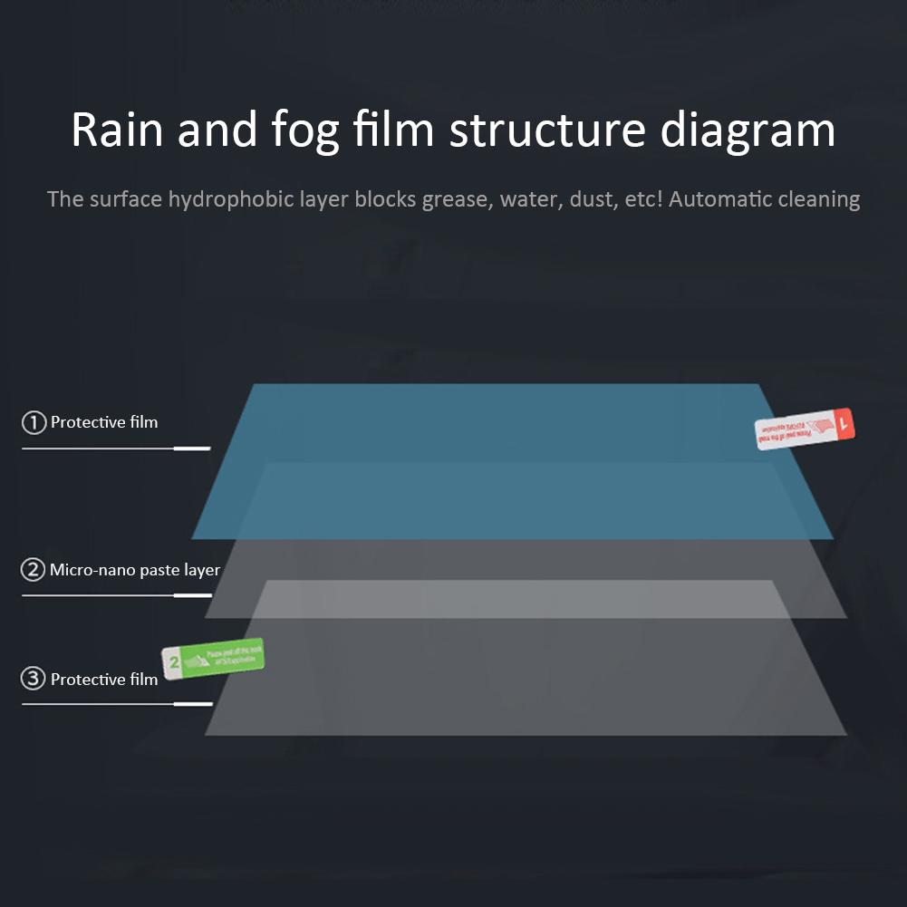 2 Stück Auto Rückspiegel Wasserdichte Folie Antibeschlag Regendicht Aufkleber Seitenscheibe Glasfolie Auto Wasserdicht Regenentferner Aufkleber