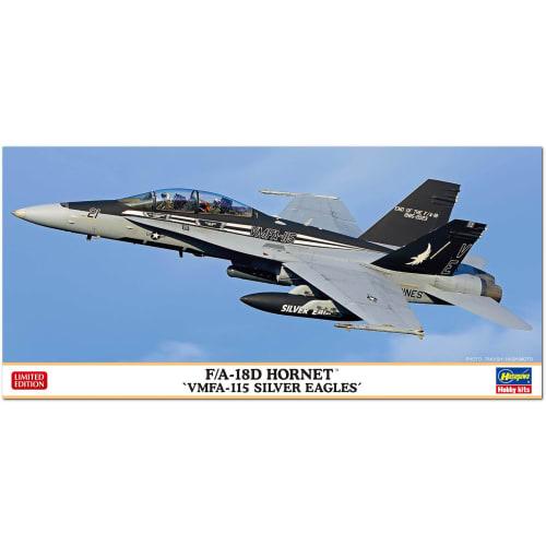 Hasegawa 1/72 scale US Marine Corps F/A-18D Hornet VMFA-115 Silver Eagles Plastic Model Kit 02497 (Airplane)