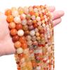 Natural Jades Stone Beads 4 6 8 10 12mm Lighter Imperial Jade Orange Round Loose Beads For DIY Jewelry Making Bracelets Necklace