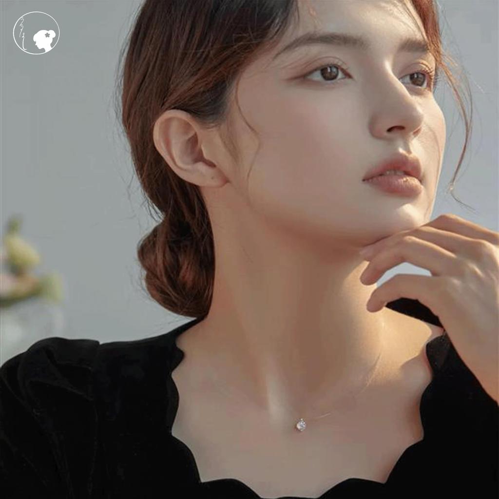 Tears Necklace for 925 Transparent Choice of Sizes Sparkles That Float On Your Perfect As a Comes with Gift Box [Uruhashi] Mermaid's Women, Zirconia,
