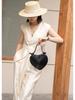 Spring/Summer 2025 Women's Peach Heart Cowhide Crossbody Bag