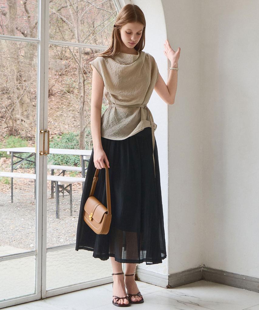 Slow Lolly Air Flow Long Skirt_2 Colors