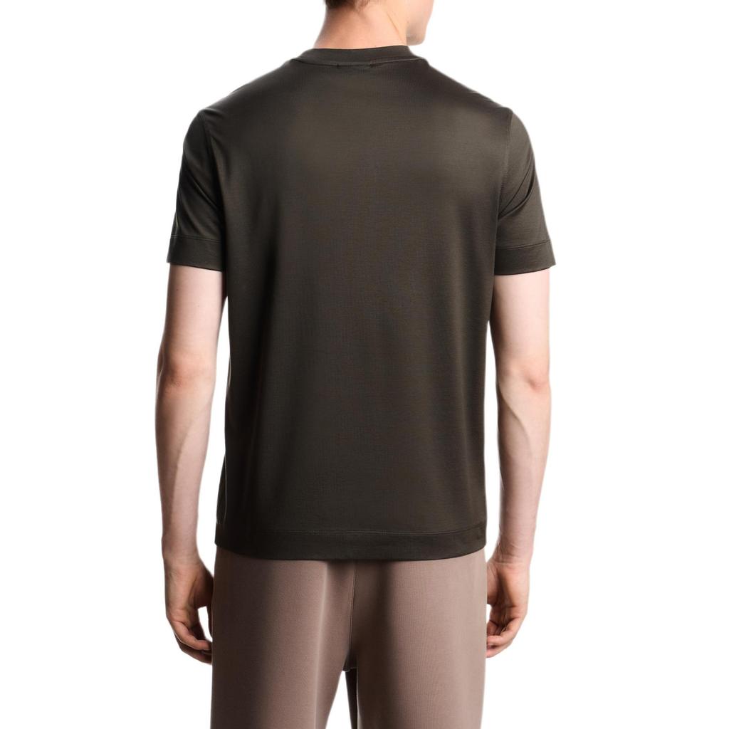 Emporio Armani EA7 FW25 Lyocell Blend Knit Solid Logo Round Neck Puff Sleeve T-Shirt Men tops EM002963-AF10761-U8120