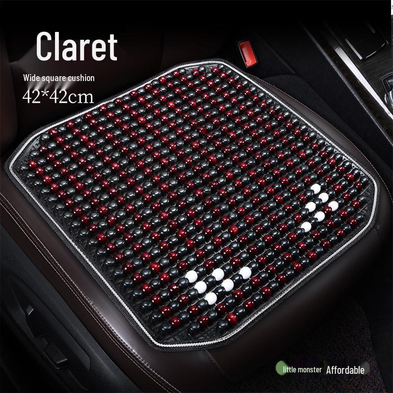 Wood Bead Ventilated Car Seat Cushion - Breathable, Universal Fit for All Seasons, Single Piece