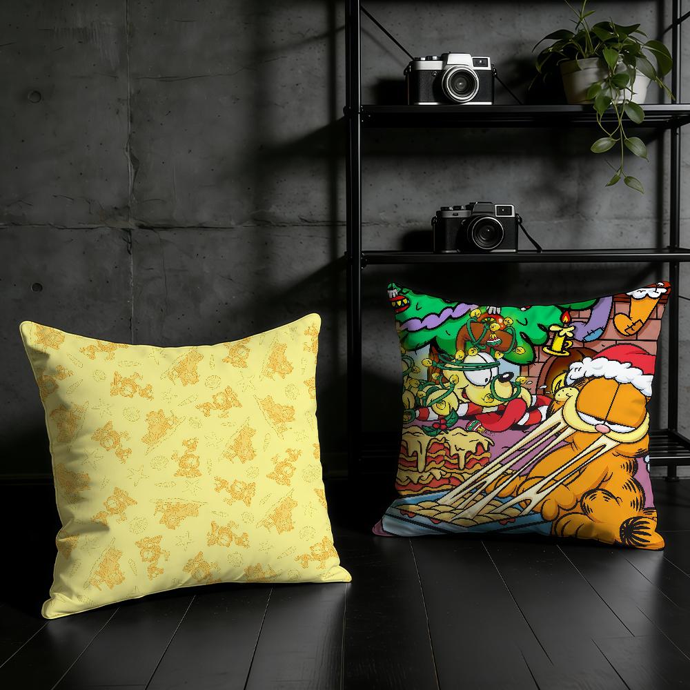 GGarfieldES AAnimation cushion cover Birthday Anniversary Gifts Double Sided Printed Zipper Cushion Cover Soft Skin Bedding