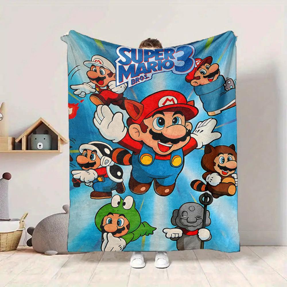 1pc Mario Bros Soft & Warm Flannel Blanket, Multi-Purpose Throw Blanket for Couch, Sofa, Office, Bed, Camping, Travel 141