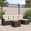 VidaXL Garden Lounge Set with Cushions 6 Pcs, Patio Sofas, Patio Furniture Set, Outdoor Furniture, Brown 3218893