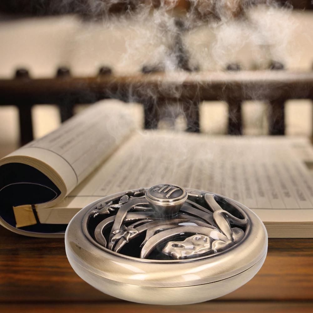 9*4.5cm Retro Coil Incense Censer Home living room indoor aromatherapy fragrance Orchid