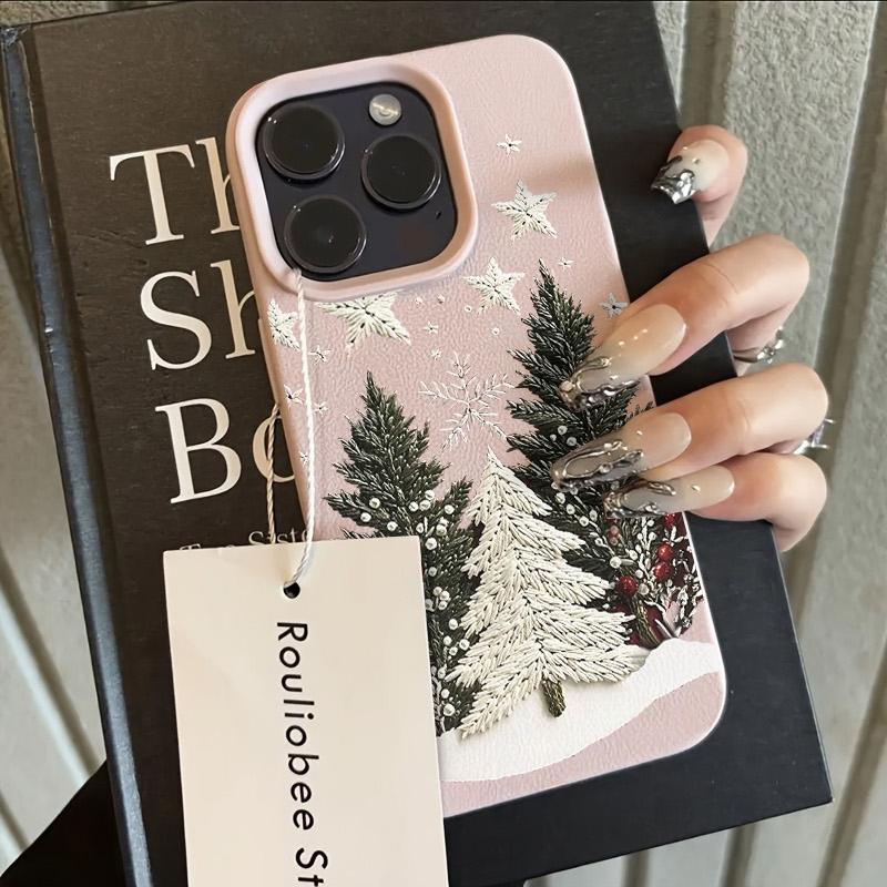 Fashion Christmas Tree Design Phone Case For iPhone 17 Pro Max 16 15 14 13 12 11 16 Plus 17 Air Shockproof Silicone Bumper Cover