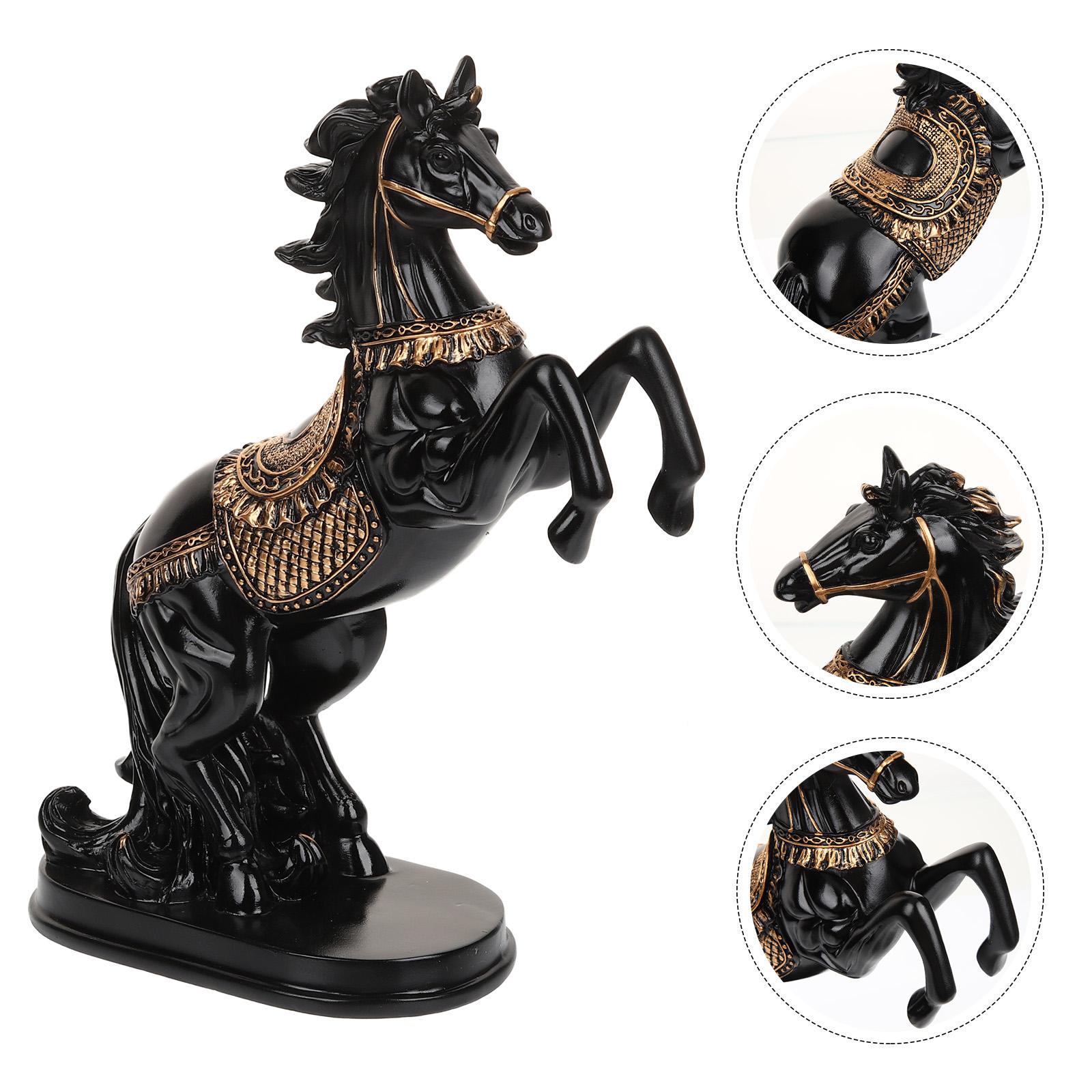 

Расписные рождественские украшения в виде лошади, статуи, фигурки животных, стоящая модель для домашнего моделирования, украшения 28.00X23.00X9.50CM