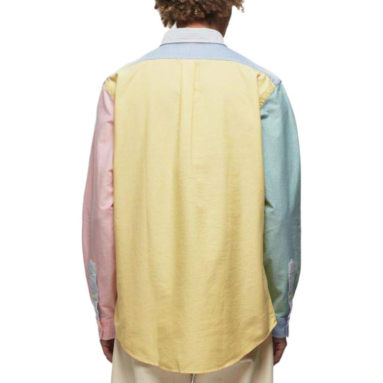 Polo Ralph Lauren Chemise à Manches Longues à Col Polo Color Block Homme chemises Multicolore 710928919-001