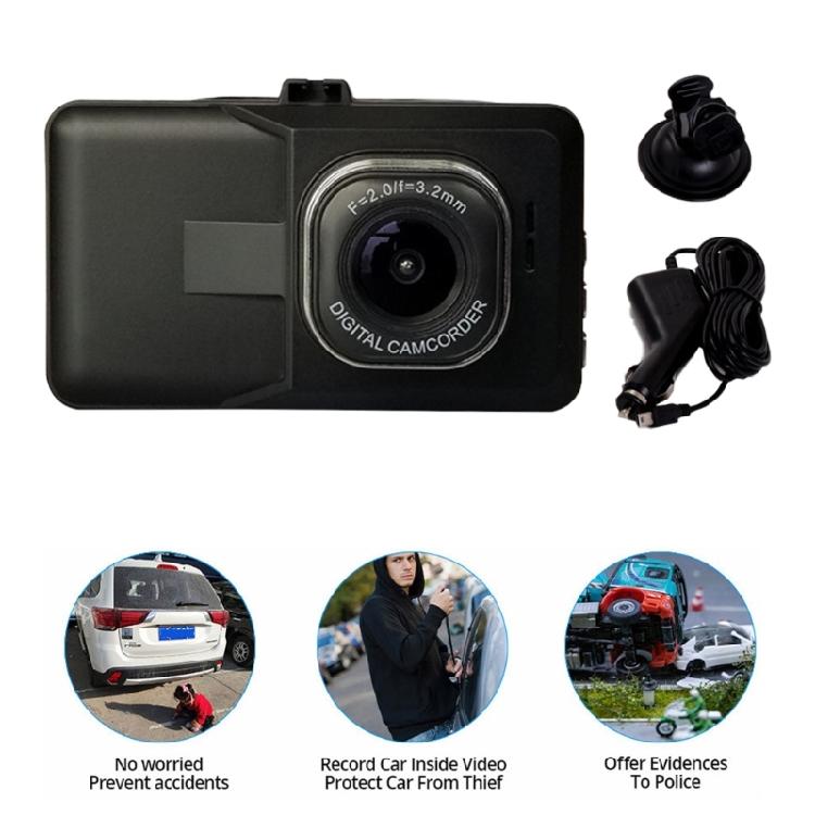 Car Dashboard Camera Driving Recorder 1080P, 3" IPS Display, 170° Wide Angle, Night Viewing Technology Continuous Video