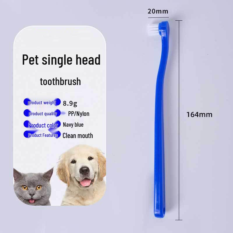 Round Head Soft Bristle Toothbrush for Cats & Dogs - Individually Packed for Oral Care & Fresh Breath