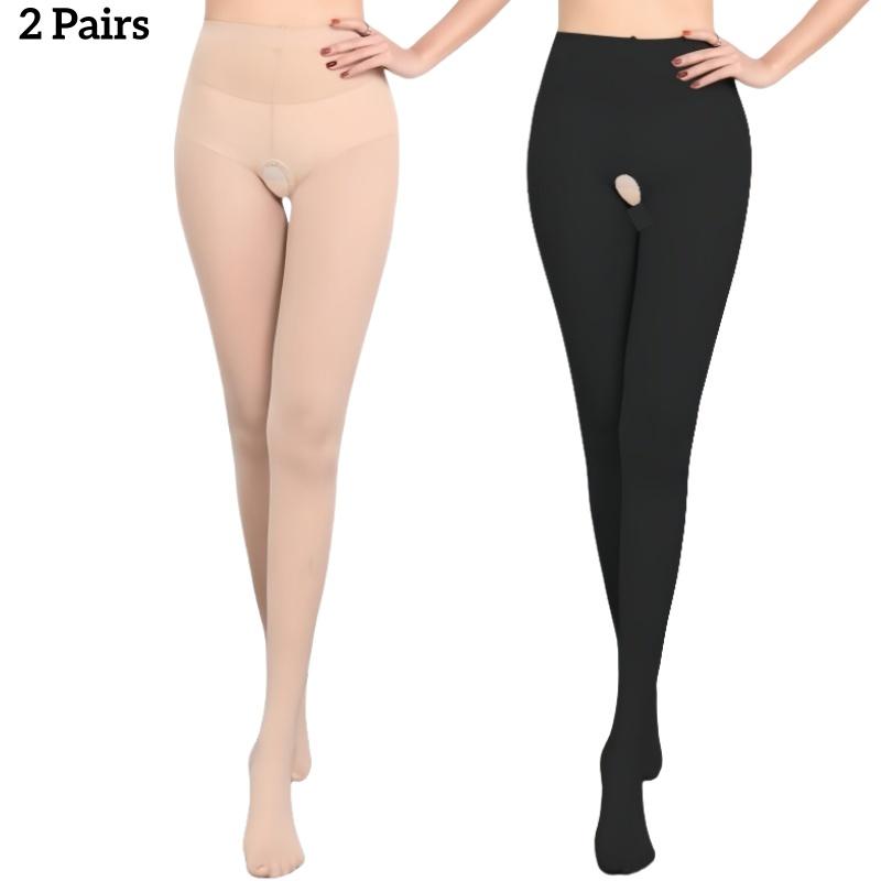 1/2 Pcs Women 120D Velvet Crotchless Sexy Tight Spring Autumn Open Crotch Pantyhose Female Stretchy Slim Skinny Erotic Lingerie