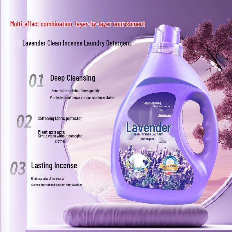 Lavender Laundry Detergent: Long-lasting Fragrance, Deep Clean & Stain Removal, Hand Wash Suitable.