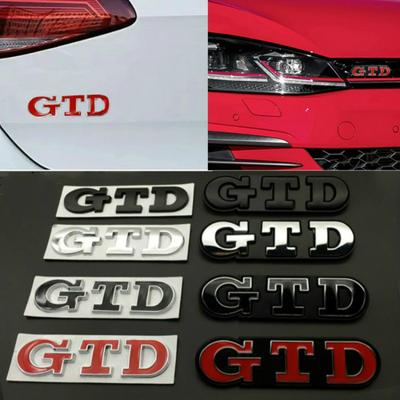 3D Metal GTD Logo Car Stickers Decals Front Hood Grill Emblem Badge for GTD Go-lf 2 4 5 6 7 8 R MK4 MK5 MK6 MK7 MK3 MK2