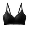 Cream Lace Wireless Bra with High Side Panels for Side Fat Control