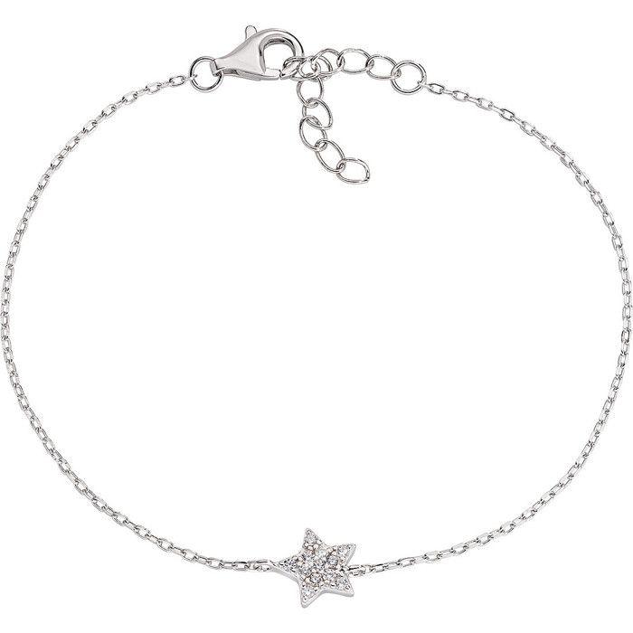 Bracelet - AMEN - Étoile - Argent 925 - Zircons blancs - Réglable 16+3 cm