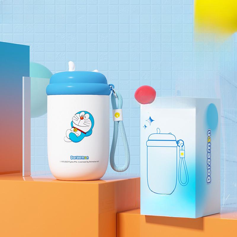 

New 304 Stainless Steel Vacuum Cup Creative Cartoon Cute Student Water Cup Outdoor Portable Rope Portable Cup 360ml