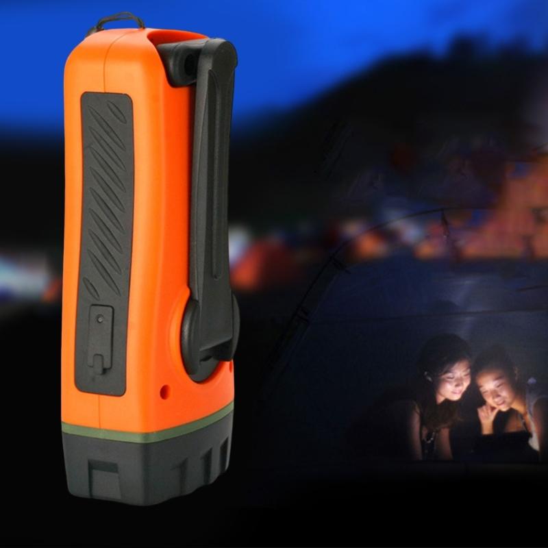 3 In 1 Emergency Charger Flashlight Hand Crank Powered FM Radio Charger LED Flashlight Power Bank for Cellphone