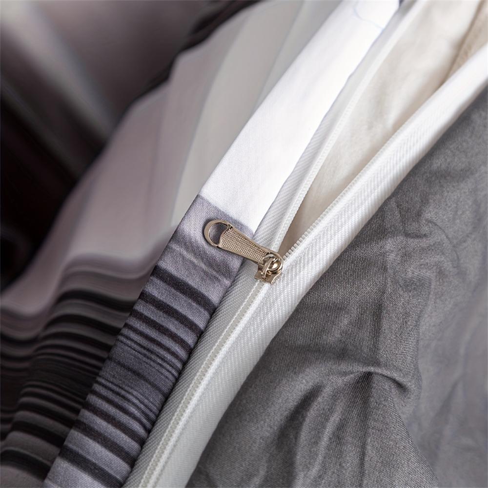 3dílná sada povlaku na přikrývku, Trojrozměrná černo-bílá ložní souprava, Měkký pohodlný povlak na přikrývku, Do ložnice, Pokoje pro hosty