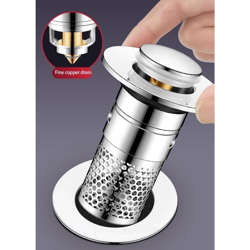 Practical Bathtubs Drain Stoppers And Drain Collector Bounces Designs Without Clog Filter Basket Accessory for Drain