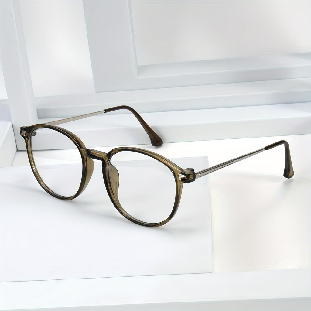 New Minimalist Round Frame Anti Blue Light Glasses Fashionable and Versatile Flat Light Glasses