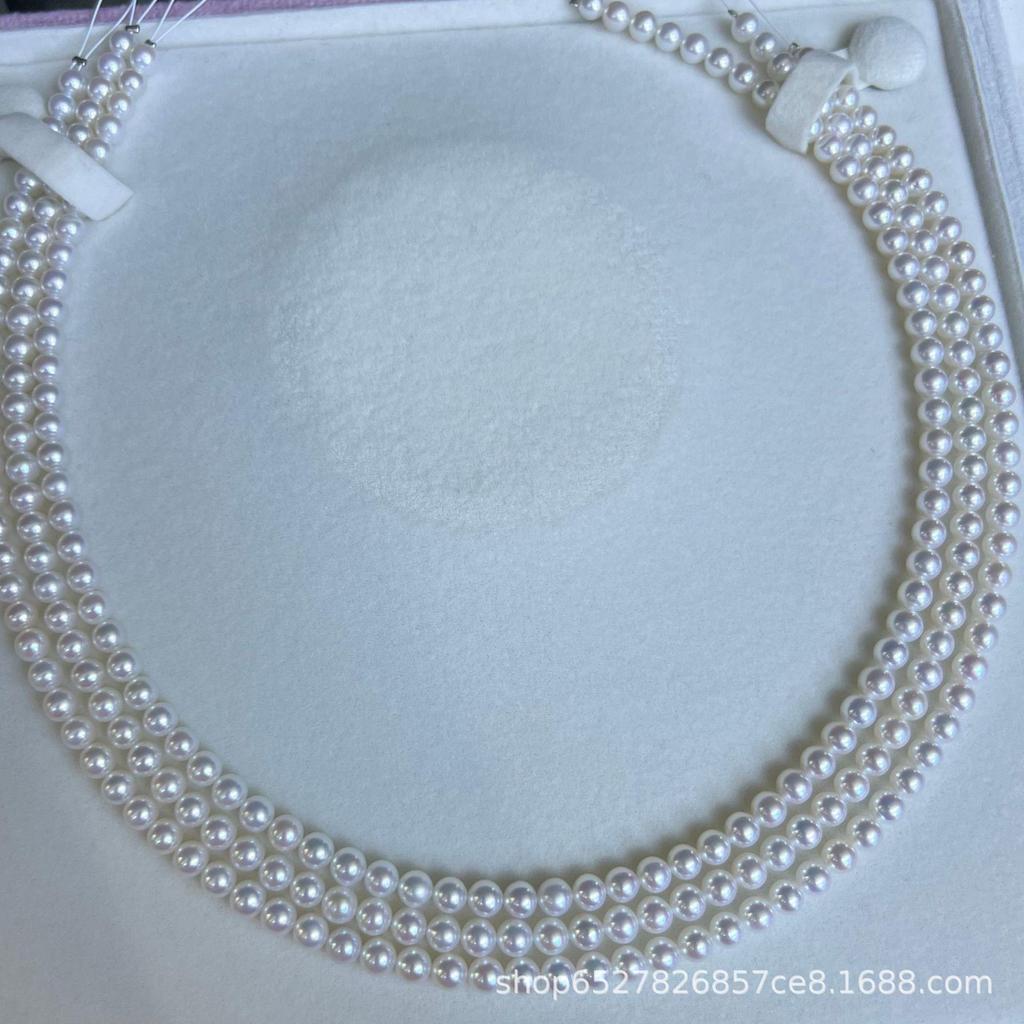 5-6mm High Gloss Freshwater Pearl Necklace for DIY, Almost Flawless.