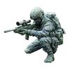 Rifle Soldier Figurine Realistic Green Soldier Statue Sculpture Metal Model Toy Home
