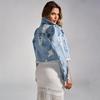Woman Long Sleeve Ripped Short Denim Jacket Fashion Hipster Jeans Coat Street Casual Female Clothing S-XL