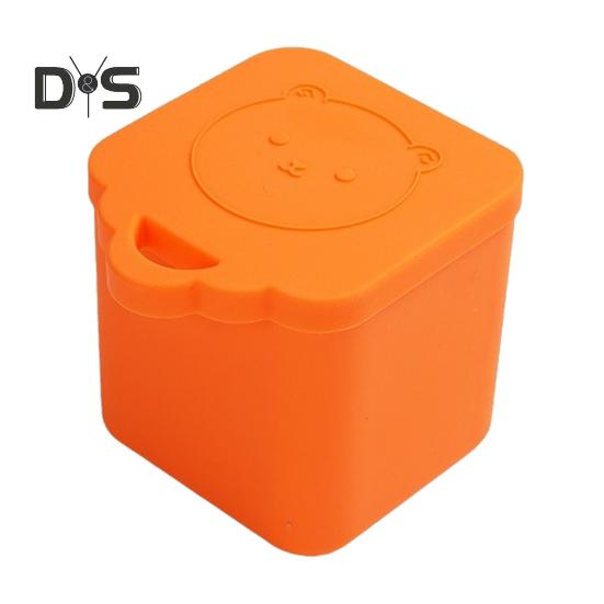 Silicone Bear Bunny Dips Containers Salad Dressing Container Condiment Snacking Box with Lids Food Safe Lunchbox Organizer for Kids