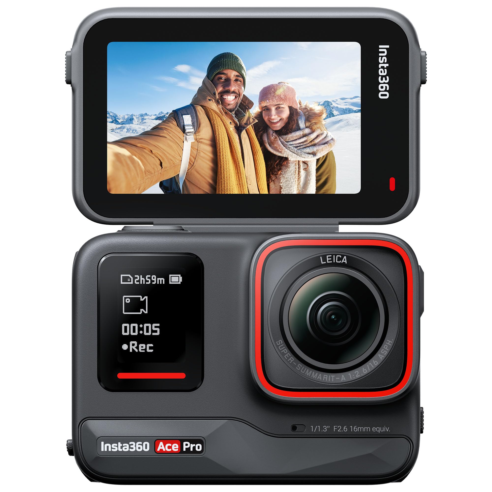 

Insta360 Ace Pro Action Camera with 8K Image and 10m Waterproof 1/1.3-inch Sensor, Shooting, 2.4-inch Flip-Out Touchscreen, Stabilization, чорний