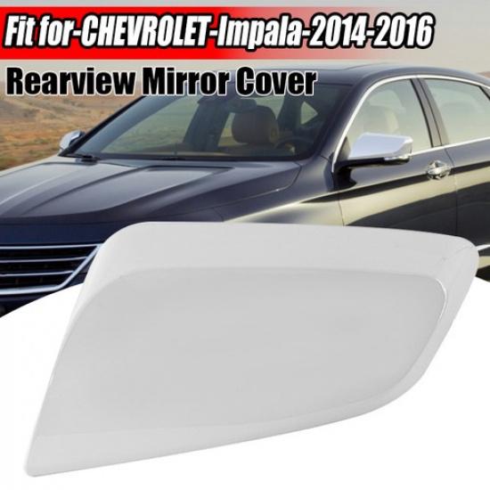For Chevy Impala 2014-2020 Driver Left Side Mirror Cover Cap Replacement White