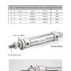 MA Pneumatic Air Cylinder Stainless Steel Mini Double Acting Single Rod 16/20/25/32/40 Bore 10~500mm Stroke MA32