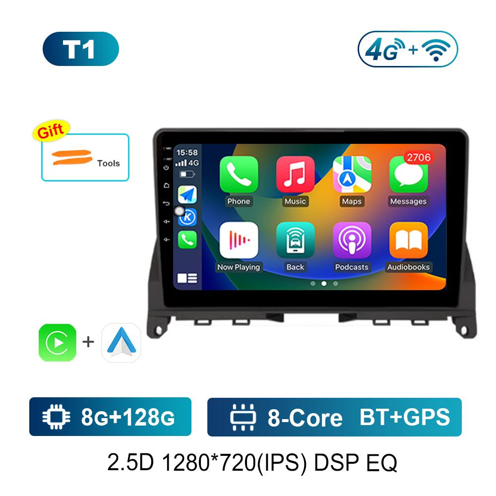 Android OS Car Radio Multimedia Player 9 Inch for Mercedes Benz C Class 3 W204 S204 2006 - 2011 GPS Navi WiFi Carplay IPS Screen